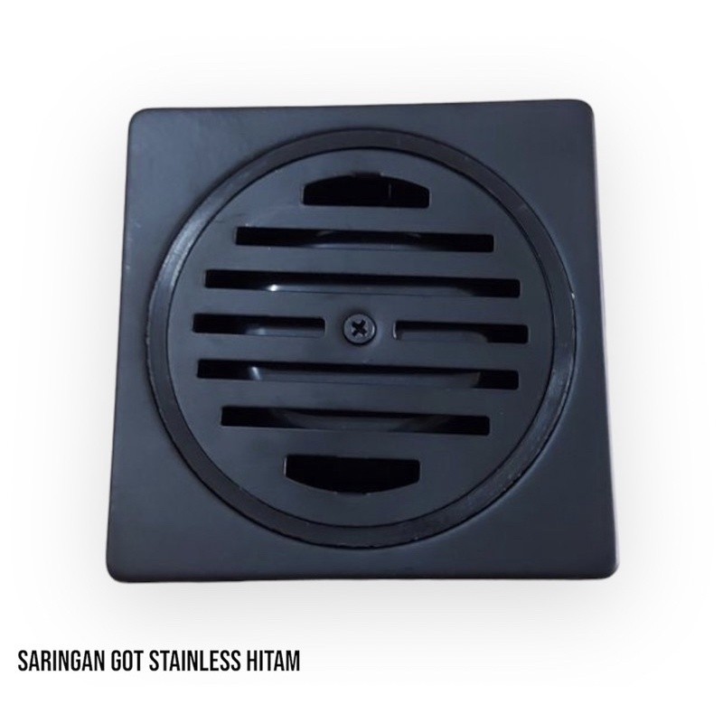 Floor drain saringan got stainless 4” hitam Bolzano