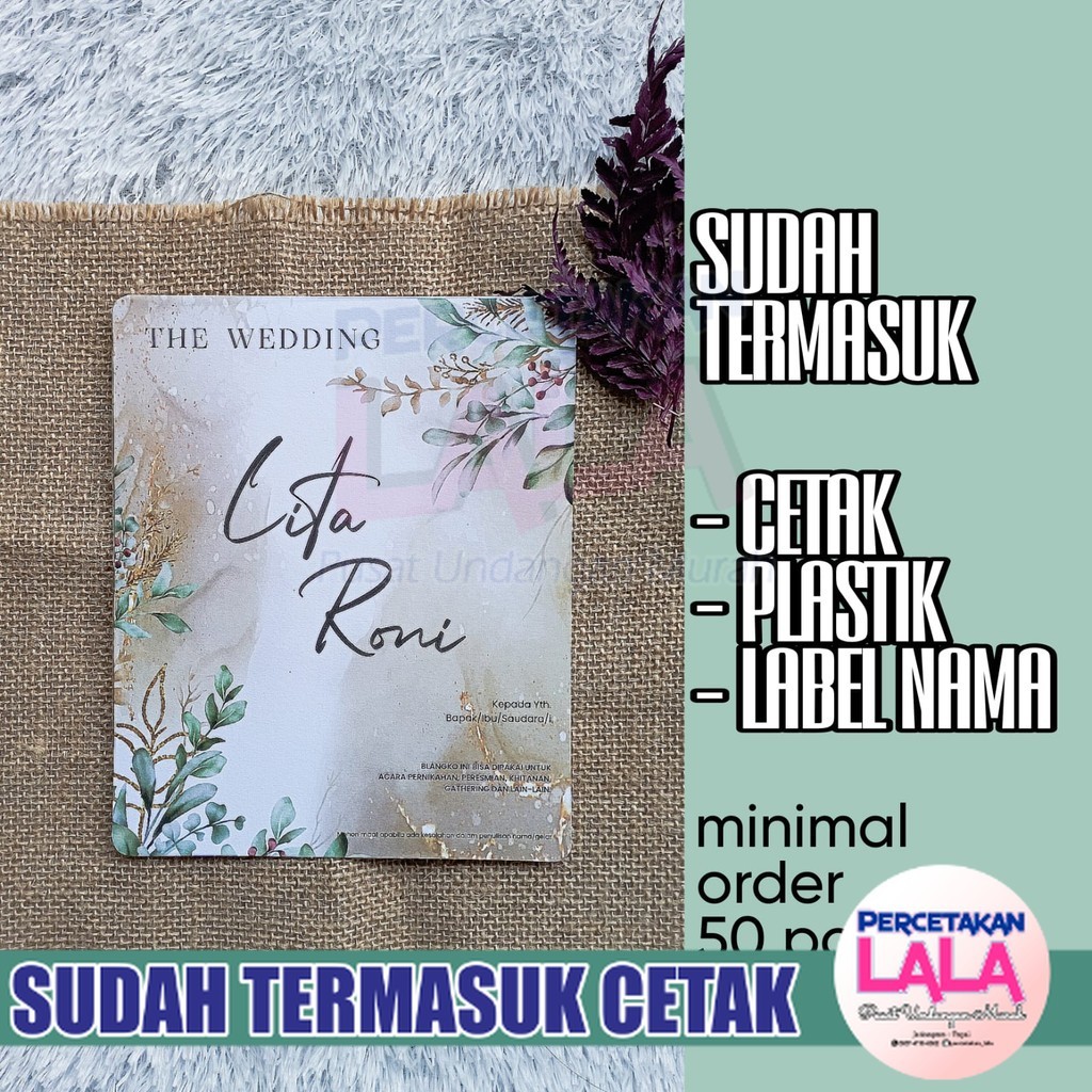 Cetak Undangan 1 Lembar 2 Sisi Seri ZIGNA MOOI 07