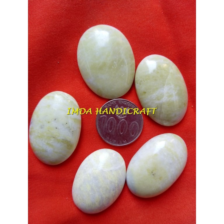 IMDAHANDICRAFT Liontin batu BELIMBING ACEH Motif Extrajoss susu tembus cahaya bulat oval aneka kode 