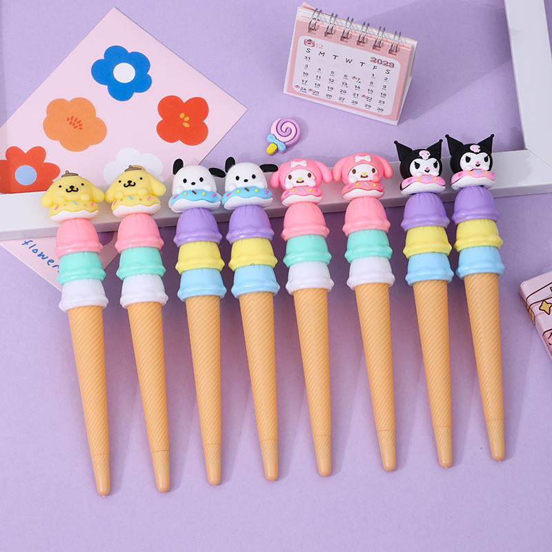 

(1PC) PULPEN GEL SANRIO BENTUK ICE CREAM 3D KAWAII / PULPEN SANRIO UNIK BS
