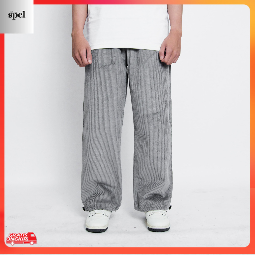 Kekinian / Exhale Apparel Longpant Celana Panjang Corduroy Blank Grey