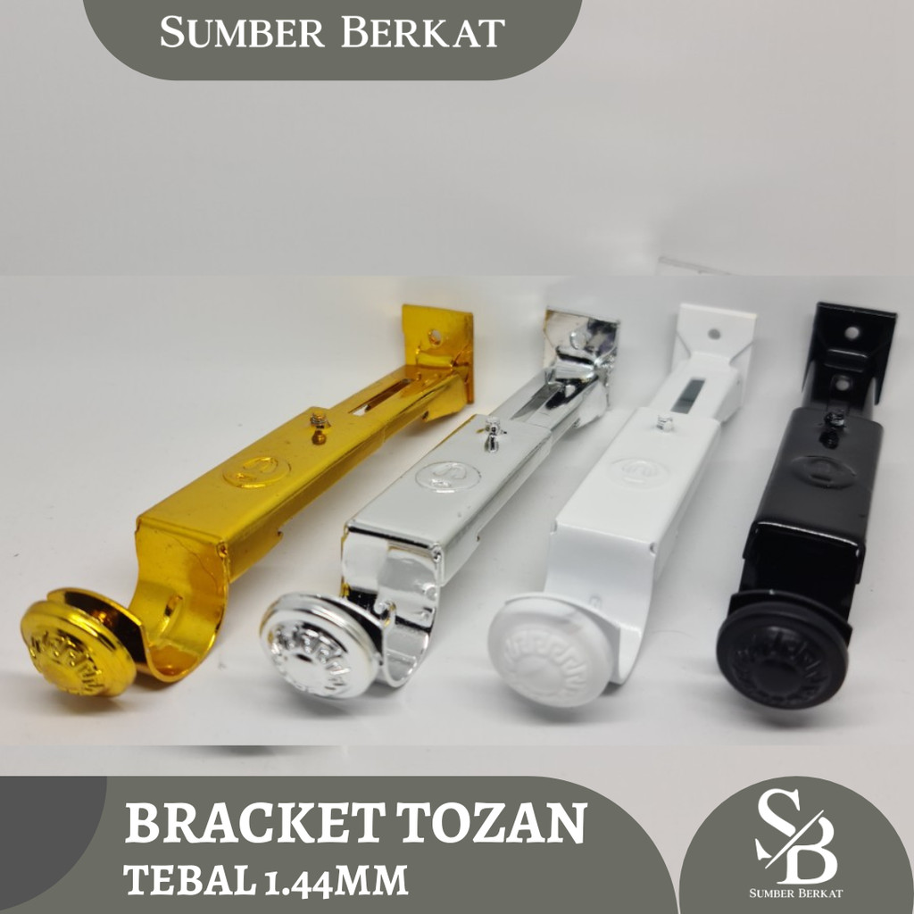 BRACKET KAKI ROLLET TOZAN - Rel Tiang Gorden Batang Hordeng TOZAN 1.4mm
