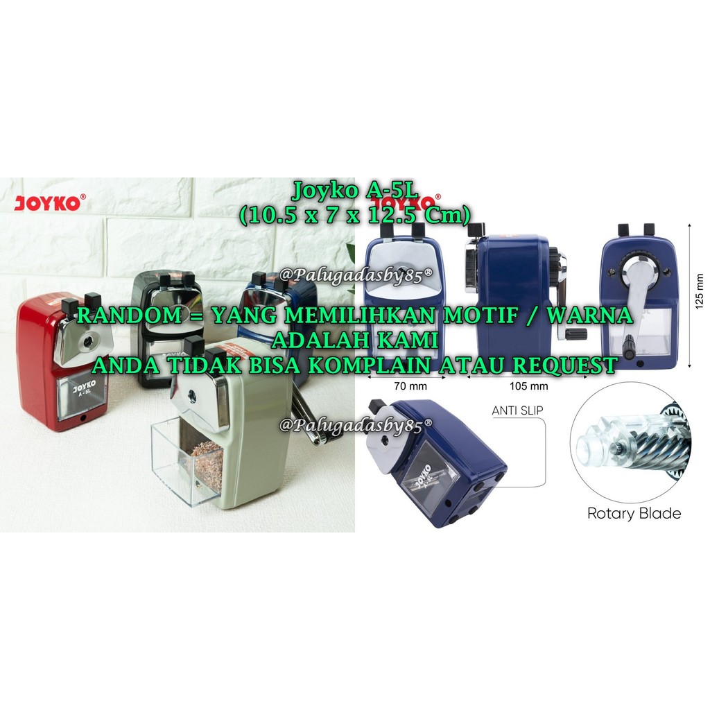 

(1 Biji) GROSIR Rautan Meja JOYKO A-5L Rautan Putar Joyko A-5L / Rautan Serutan Sharpener Joyko A-5L