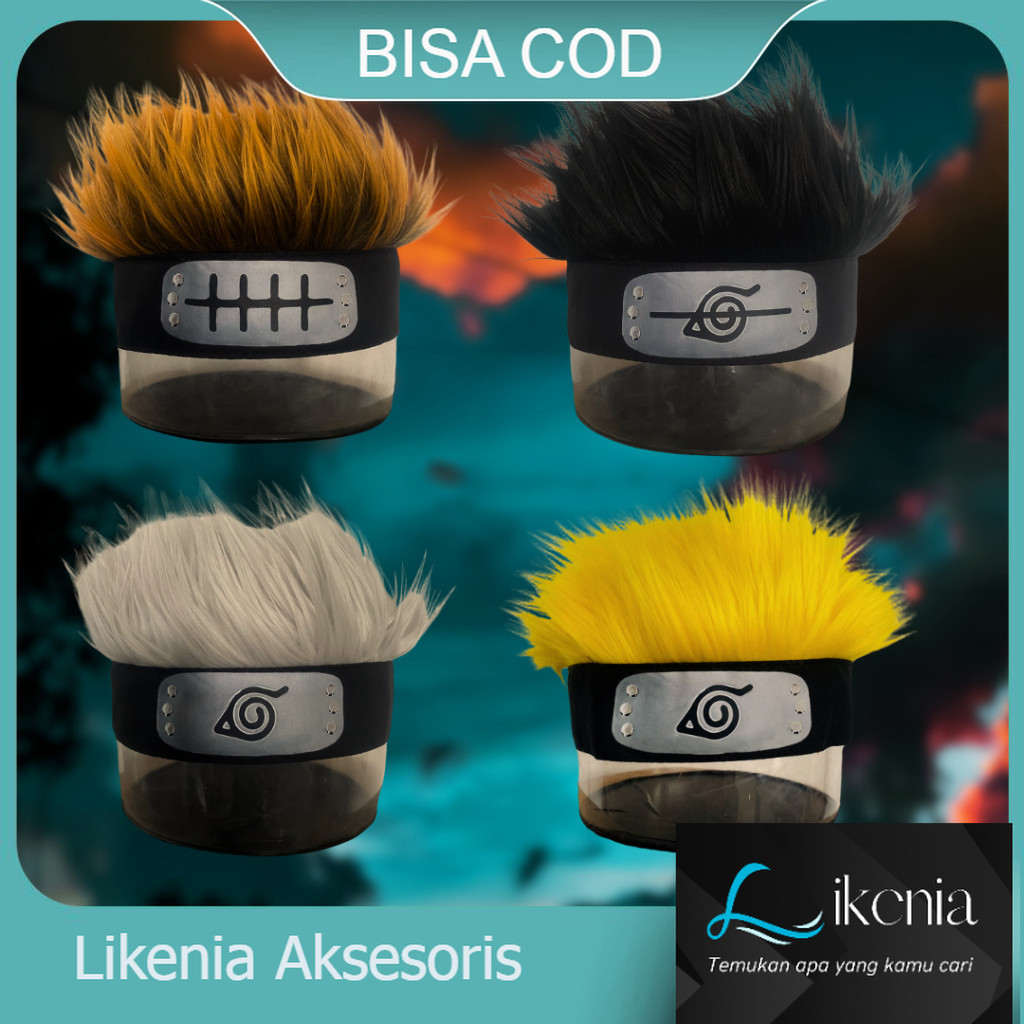 Wig pria Topi Rambu Palsu Model Naruto sasuke