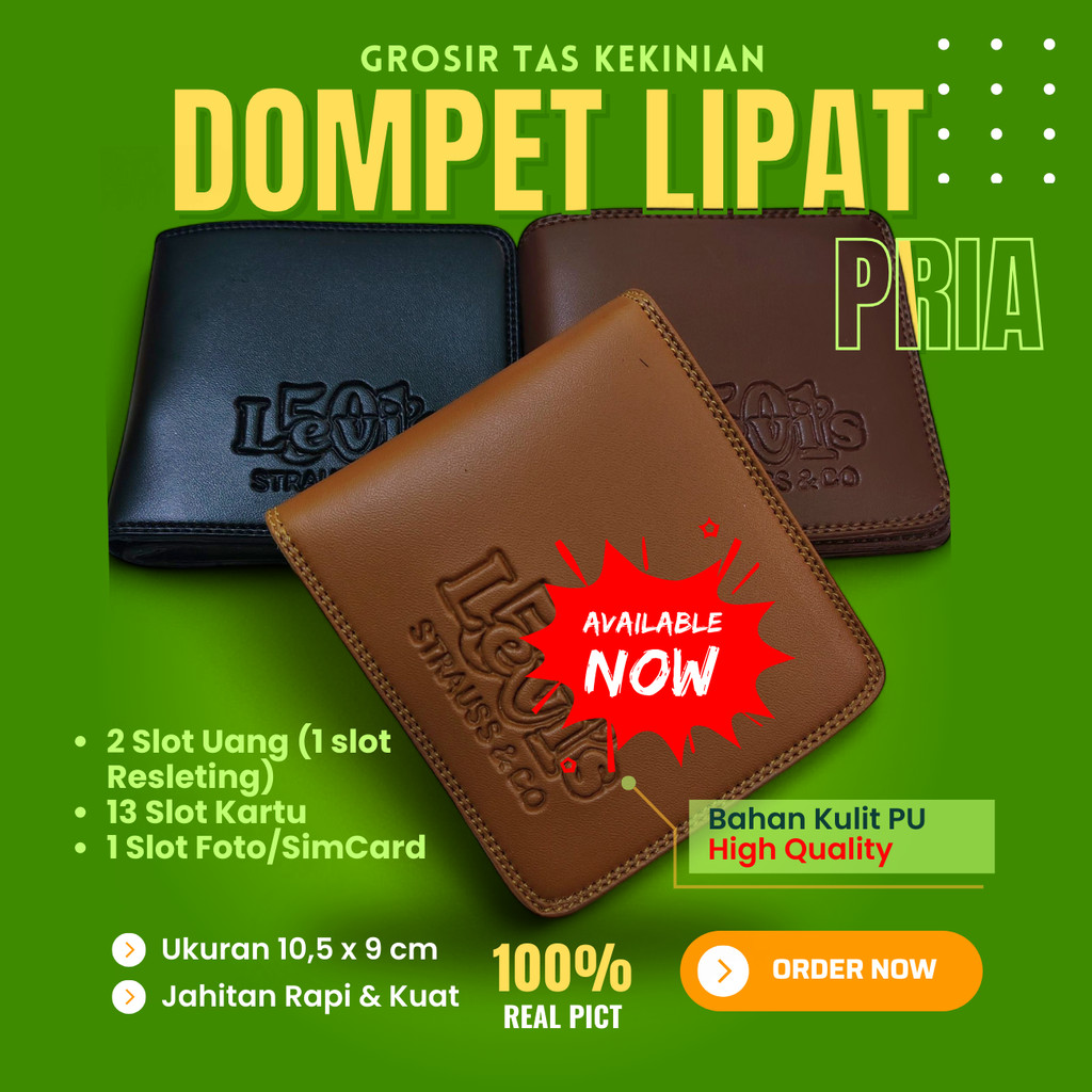 Dompet Pendek Pria | Dompet Pria Lipat Pendek | Dompet Pendek Kulit Pria