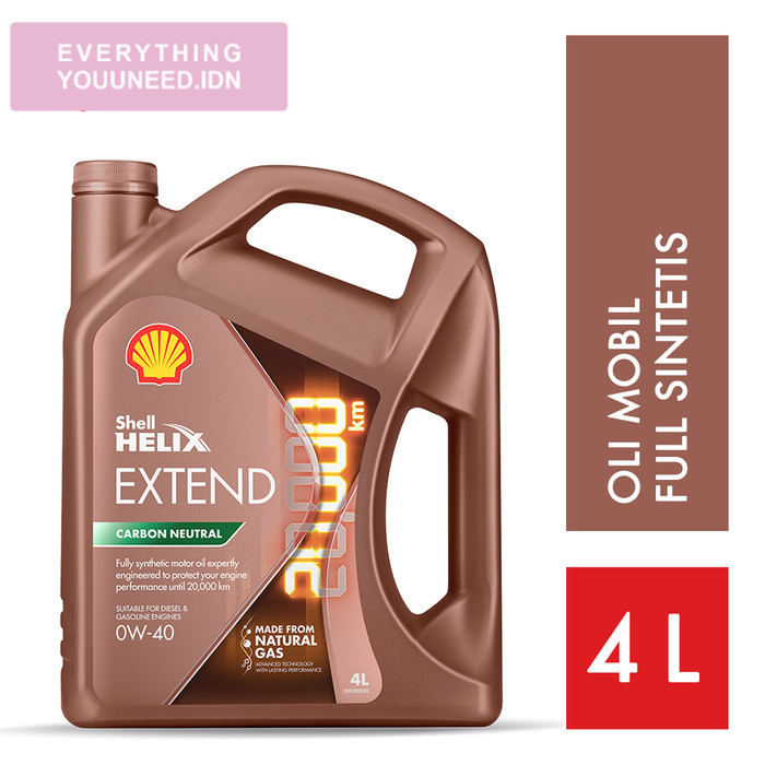 Oli Mesin Mobil Shell Helix HX Extend 0W-40 (4L)
