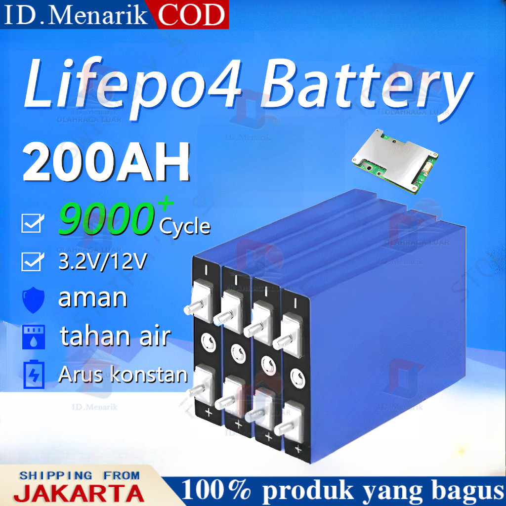 12V 200AH /120AH  BMS Baterai litium CALB Lifepo4 3.2v UPS GRADE A 200Ah, set isi 4 baterai, gratis 