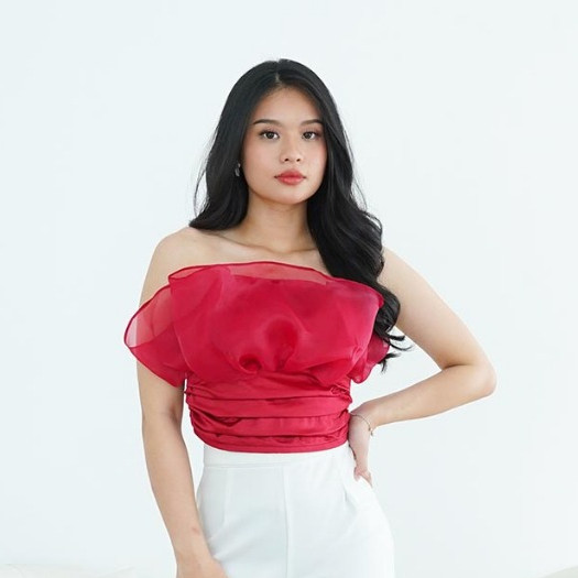 Organza Top Kombinasi Byenori Pakaian Atasan Blouse Wanita