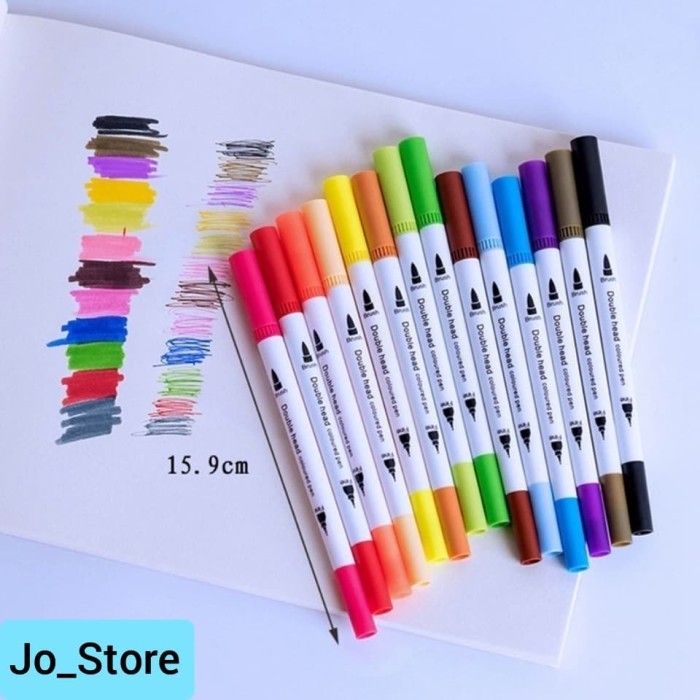 

best -100 Warna Spidol Brush dan Pen Dual Tip Marker Pen Magicfly Brush Pen