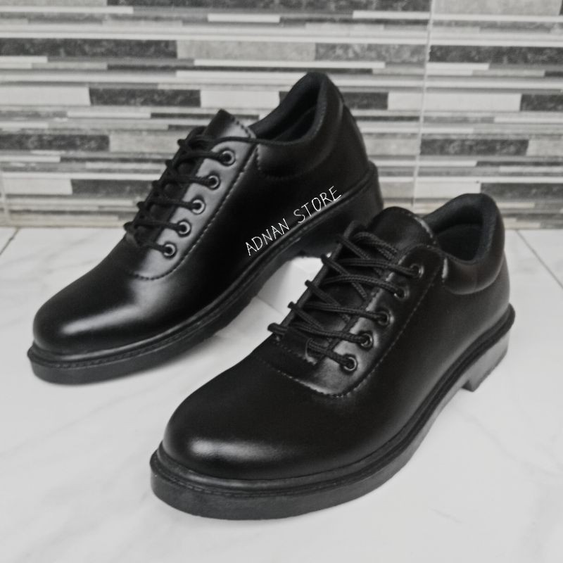 PROMO Sepatu pdh security Pantofel Pria Harian Hitam Doff Tni Polri