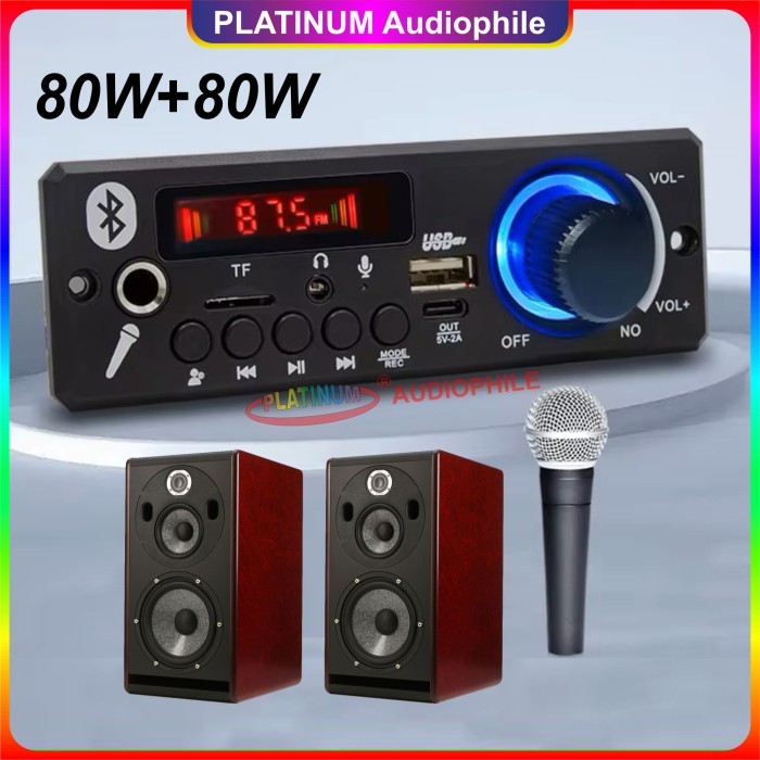 Modul MP3 Bluetooth Karaoke Microphone Echo Class D Amplifier 160W