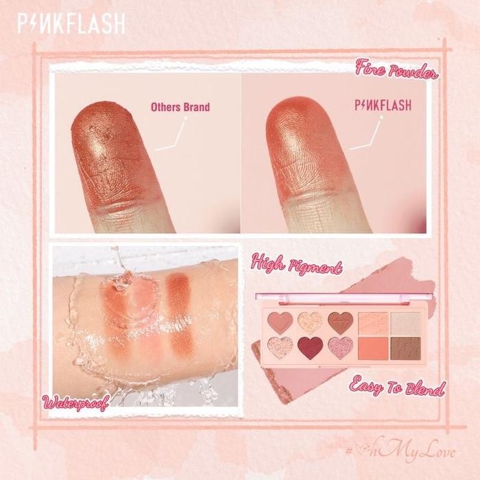 Pinkflash 4in1 Multiple Face Palette | Eyeshadow | Blush | Highlighter | Contour - 02. Strawberry Ic