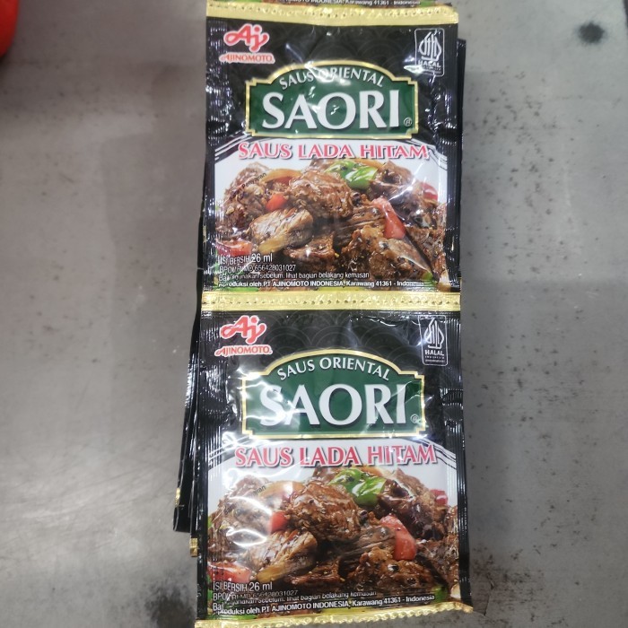 

Saori Saus lada hitam 25ml×10 rtg