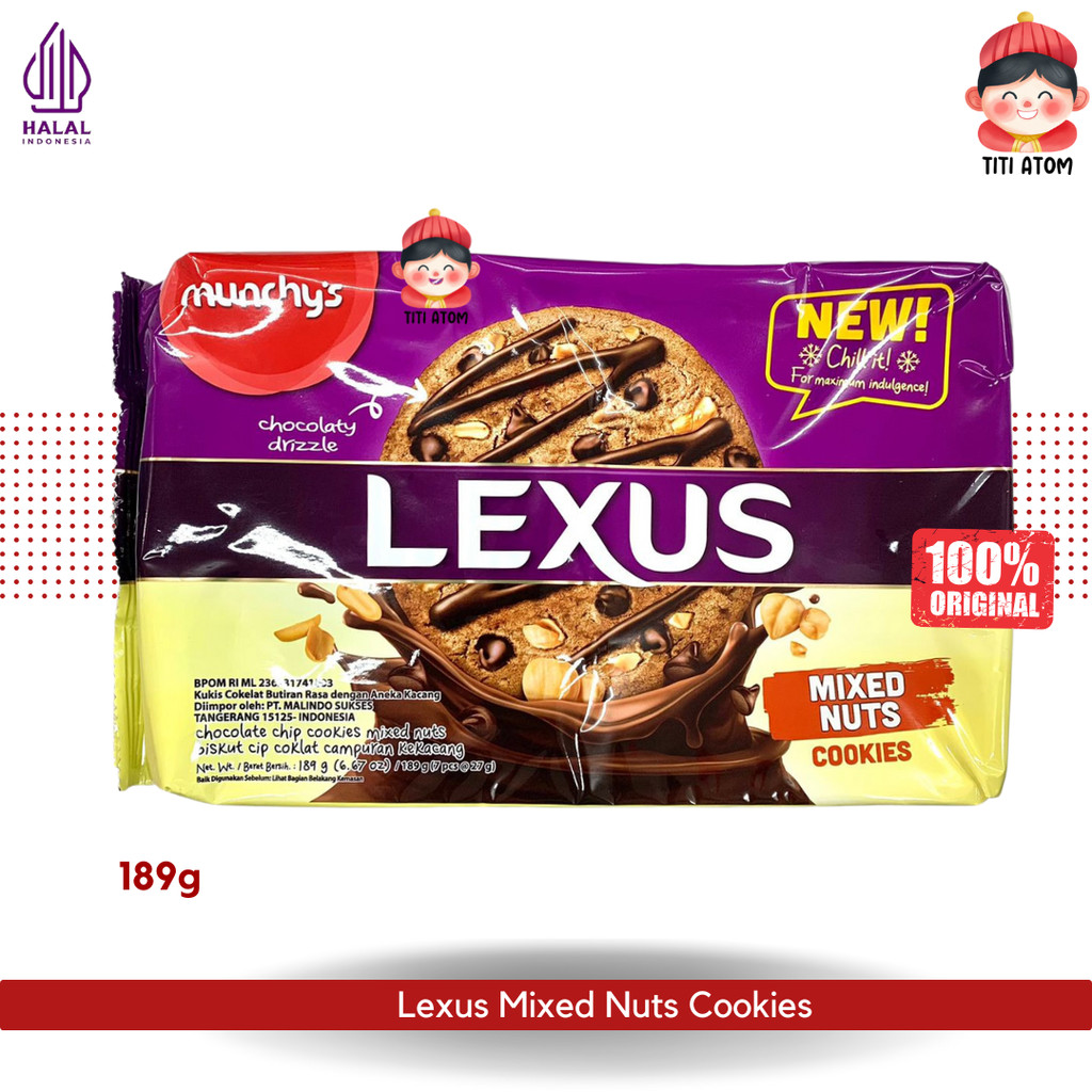 

Lexus Mixed Nuts Cookies Choco Chip Biscuit Kacang Campur 189g