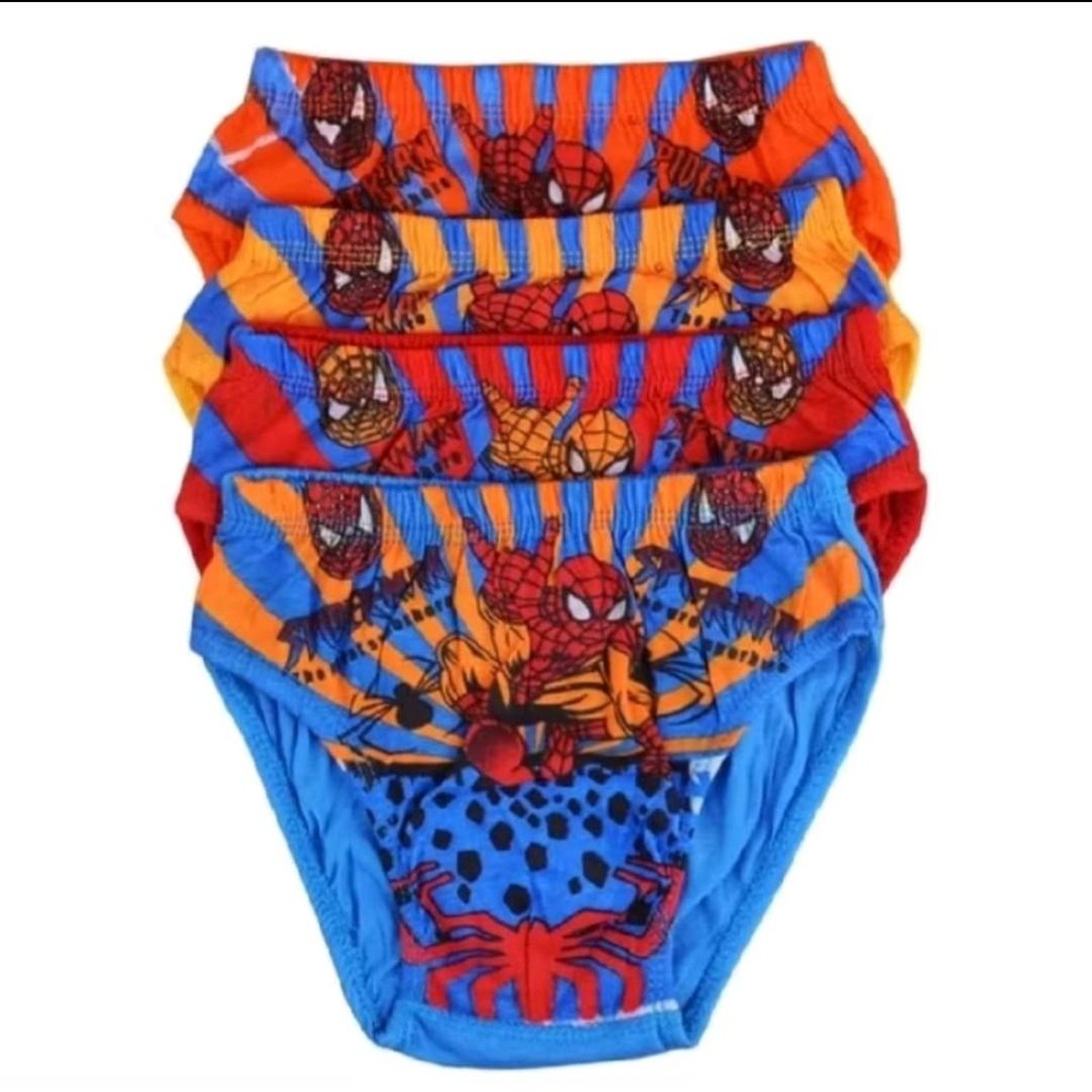 6 PCS - 12  PCS Celana Dalam Anak Cowok LAKI LAKI MOTIF naruto,spiderman,benz CD karakter lusinan
