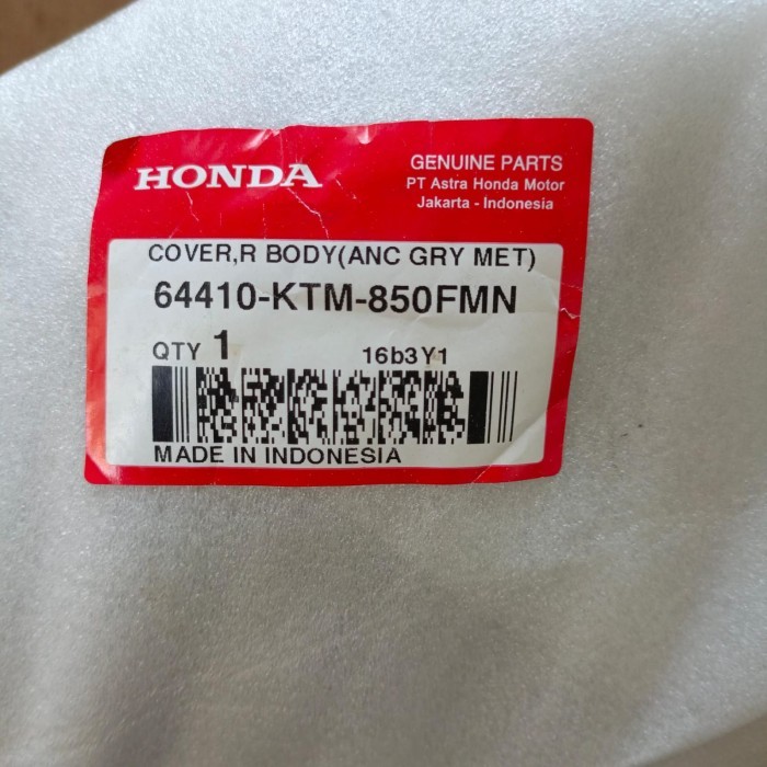 Cover R Body Grey Supra X 125 ORI AHM 64410KTM850FMN berkualitas