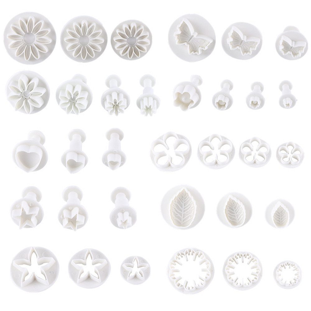 

33 Piece Ceramic Tool Set Handmade DIY Mini Daisy Butterfly Plastic Embossing Mold Spring Pressing Clay Soft Clay Printing Tool