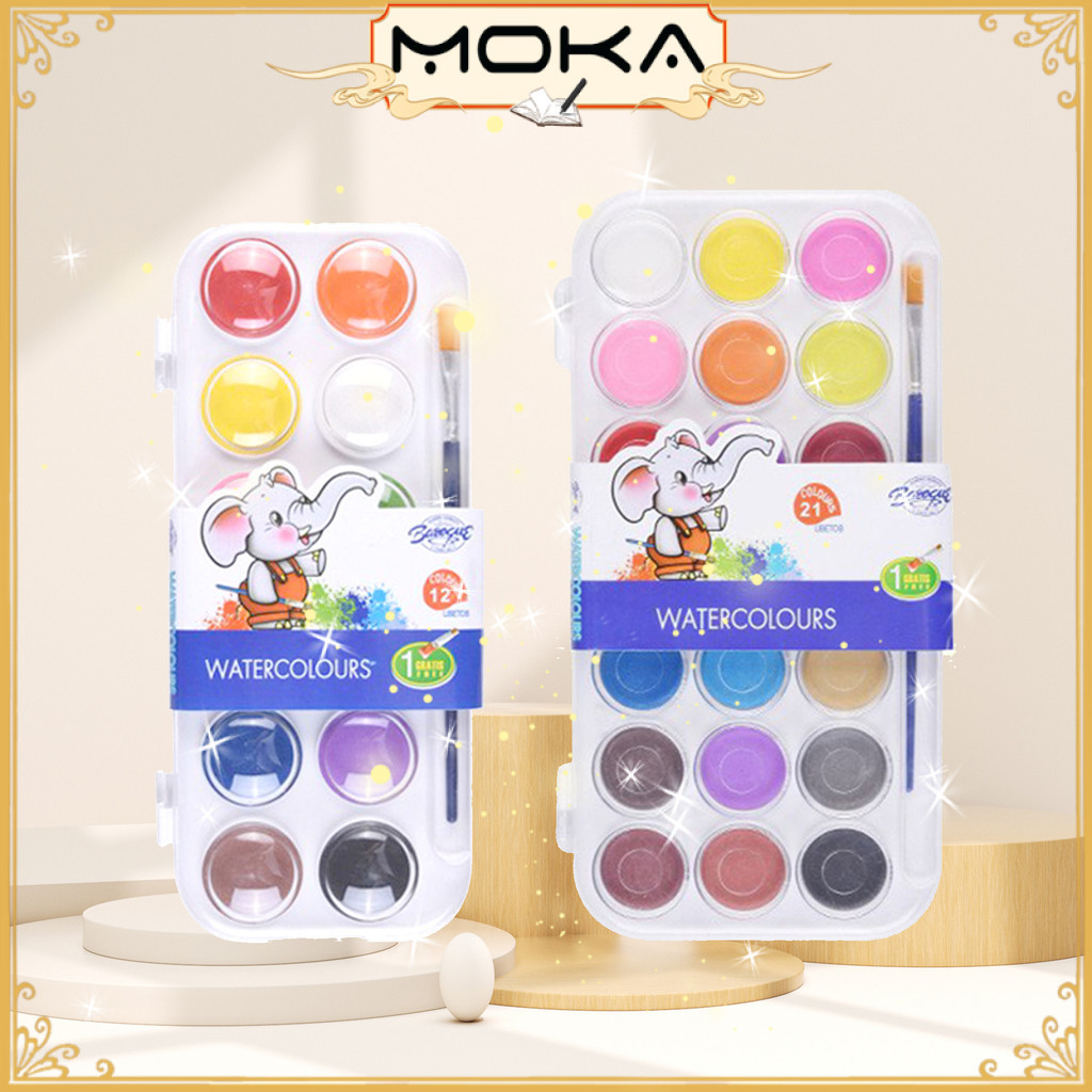 

MOKA WATER COLOUR PAINTING SET ISI 12 DAN 21 WARNA VIBRANT YANG MUDAH LARUT DAN AMAN DIGUNAKAN MKA89