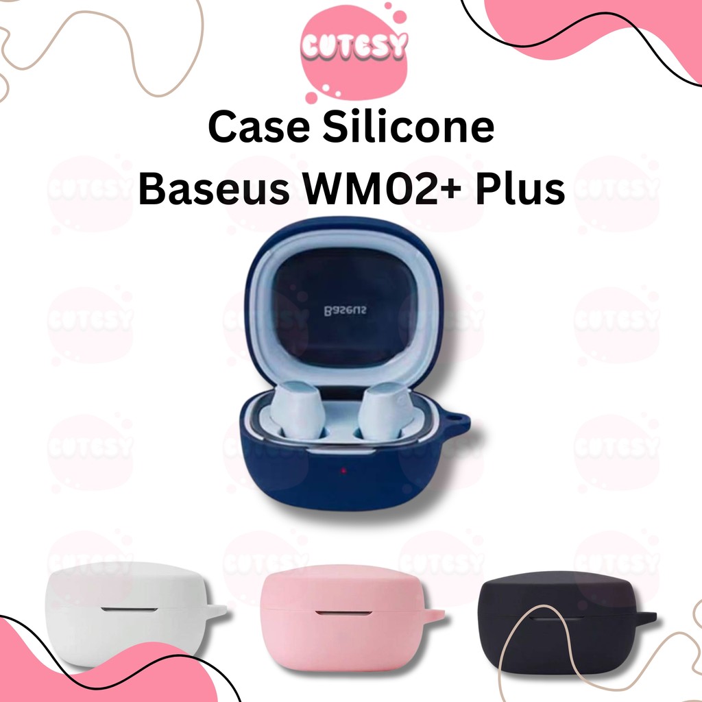 Case Casing Cover Pelindung Silicone Baseus WM02 PLus + Carabiner Cutesy