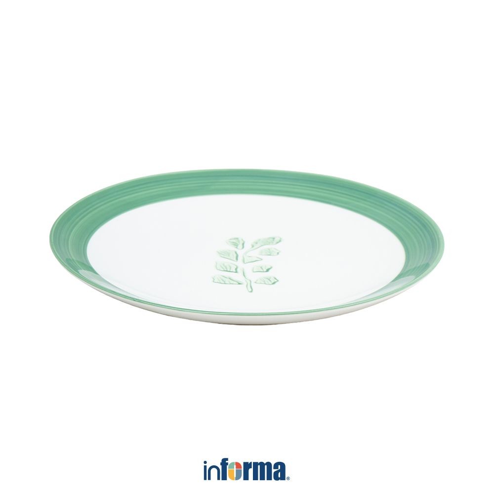 Informa Appetite 20 cm Casrin Piring Makan Leaf - Hijau Dinner Plate Wadah Hidangan Food Grade Pirin