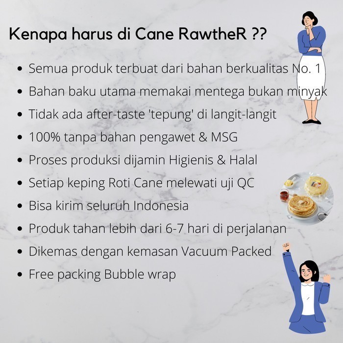 

Roti Maryam / Roti Cane / Roti Canai Frozen Isi 5 Pcs