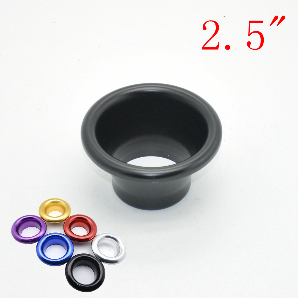 2.5" 65MM Inlet Short RAM Bellmouth Velocity Stack Adapter Air Intake Turbo Horn Cover