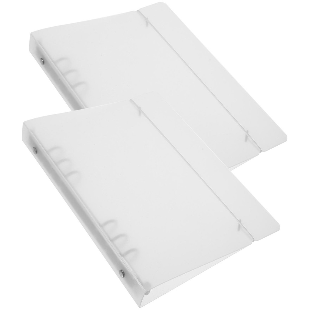 

2 Pcs A5 Planner Binder Transparent Kawaii 6 Ring Binders Clear Envelope Budget Binding Belt Notebook Storage Folder