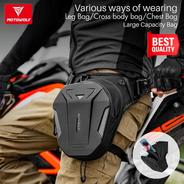 Tas Paha Motowolf Tas Motor Touring Hardcase Tas Selempang Premium