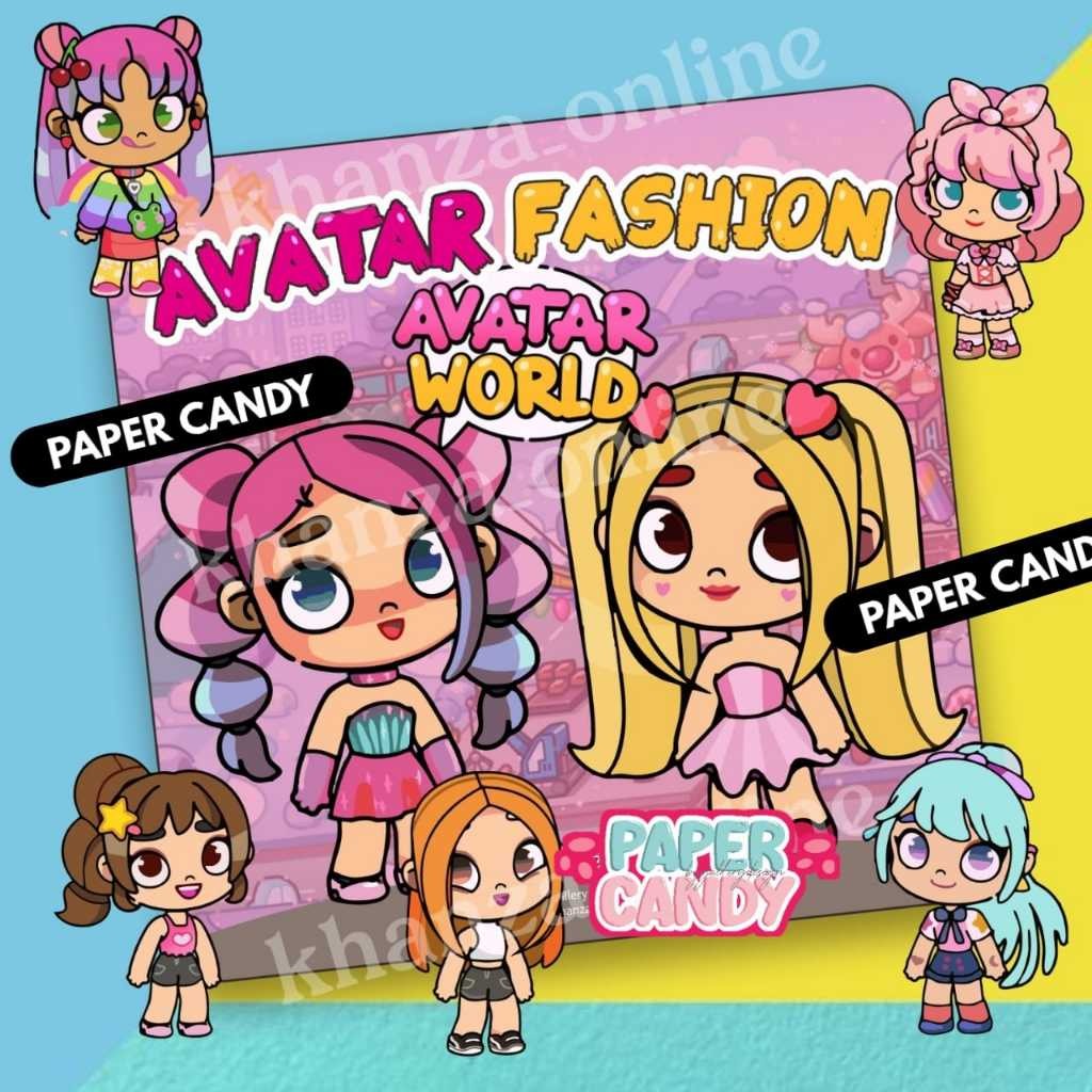 Avatar Fashion World Quiet Book Paperdolls Home Mainan Anak Bongkar Pasang- Paper Candy