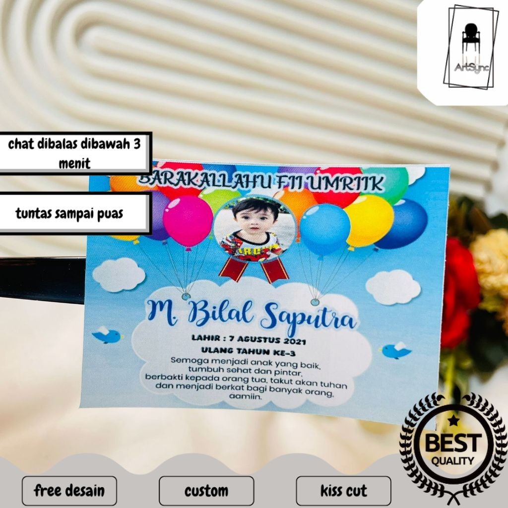 

Syncart Cetak Sticker Ulang Tahun Anak Free Desain Stiker Label Birthday Ulang Taun Undangan Custom