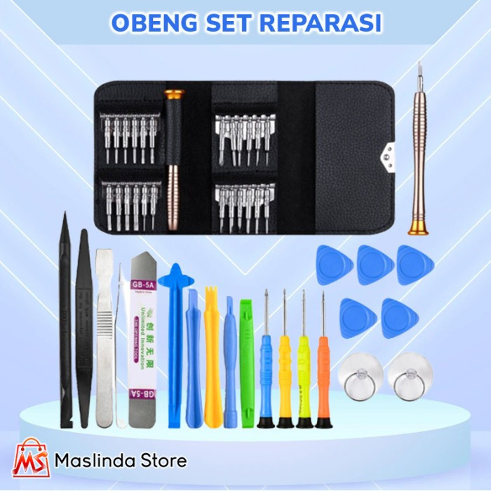 Obeng Set Hp Alat Obeng Bongkar Set Hp /pembuka LCD Hp Lengkap Obeng  Iphone Macbook Pro Air