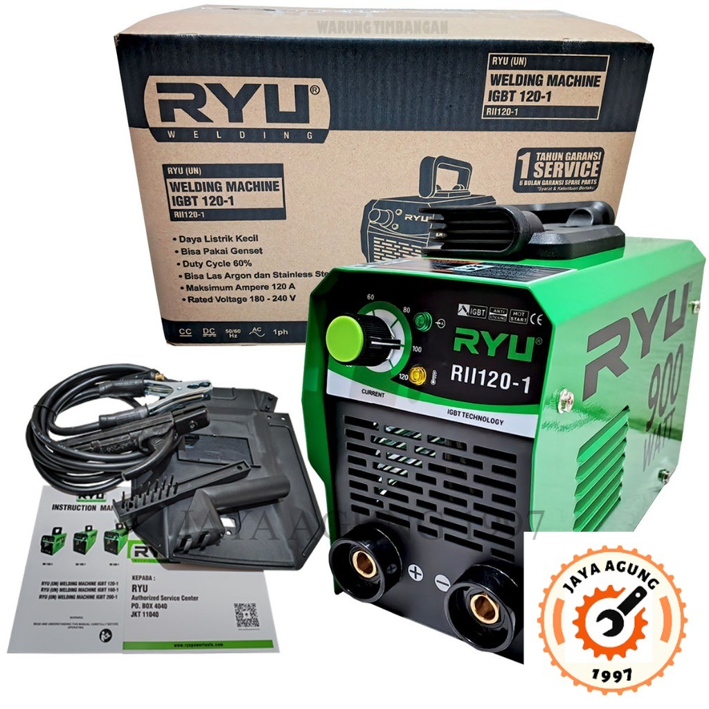 RYU 900 WATT RII 120-1 MESIN LAS IGBT 120A TEKIRO MESIN TRAVO LAS INVERTER / MESIN LAS RYU 900 WATT 