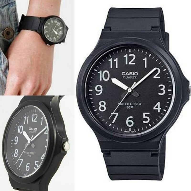[TERLAKU] TrustedStore168 CASIO - Jam Tangan Unisex Pria Wanita Analog Rubber Case Bulat Cocok Untuk