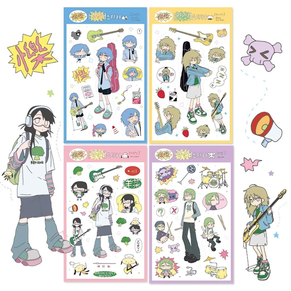 

Rouli character sticker Korean boy sticker Guben handbook material diy decoration