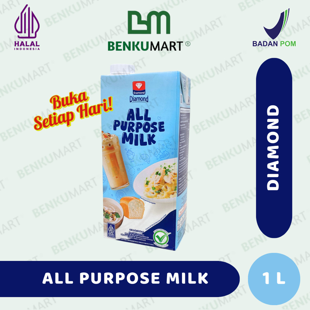 

Diamond All Purpose Milk UHT (1 Liter) Susu Baking & Cooking 1L
