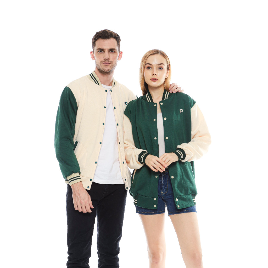 BAHAN PREMIUM / PLATINUM WORLD Jacket Varsity Polos Outerwear Varsity Jacket Baseball East Team Flee
