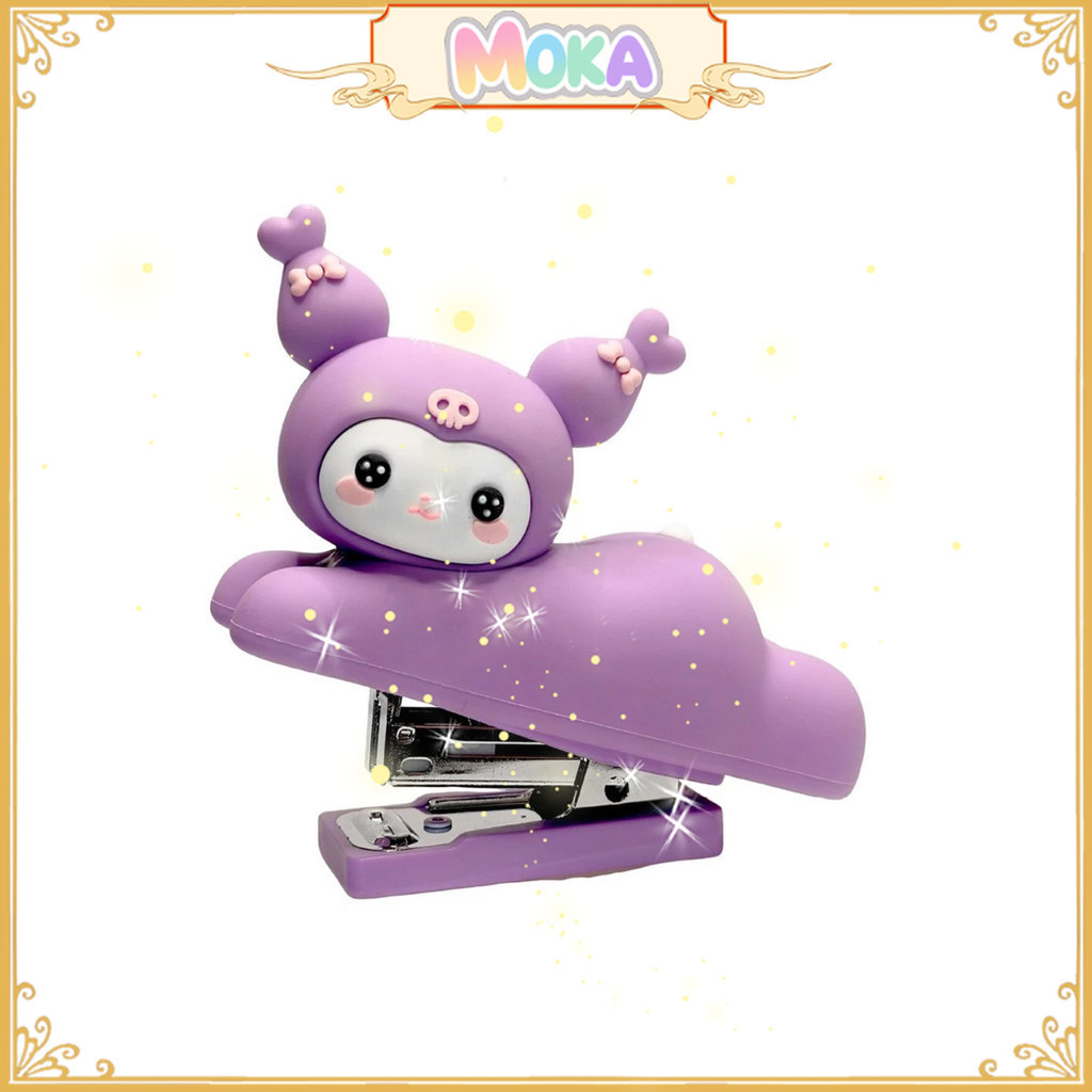 

MOKA Stapler Mini Staples Kecil Untuk Menjilid Halaman Karakter Kuromi Dan Kucing Putih Lucu MKA160