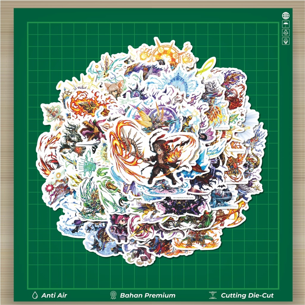 

HOT 50 PCS STIKER Stiker Game Series Brave Frontier Karakter Mix 8 Stiker Fashion Cars Decal Dingin Kartu Album Custom Vinyl Anti Air- Sticker Aesthetic Buku Journal Koper Casing HP Tablet Laptop Helm Motor Botol Minum