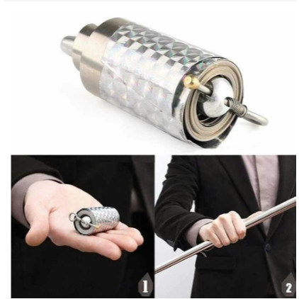 ENMA MAGIC STAFF | Tongkat Pelindung Diri ajaib bahan metal silver tongkat sakti sungokong ORIGINAL 