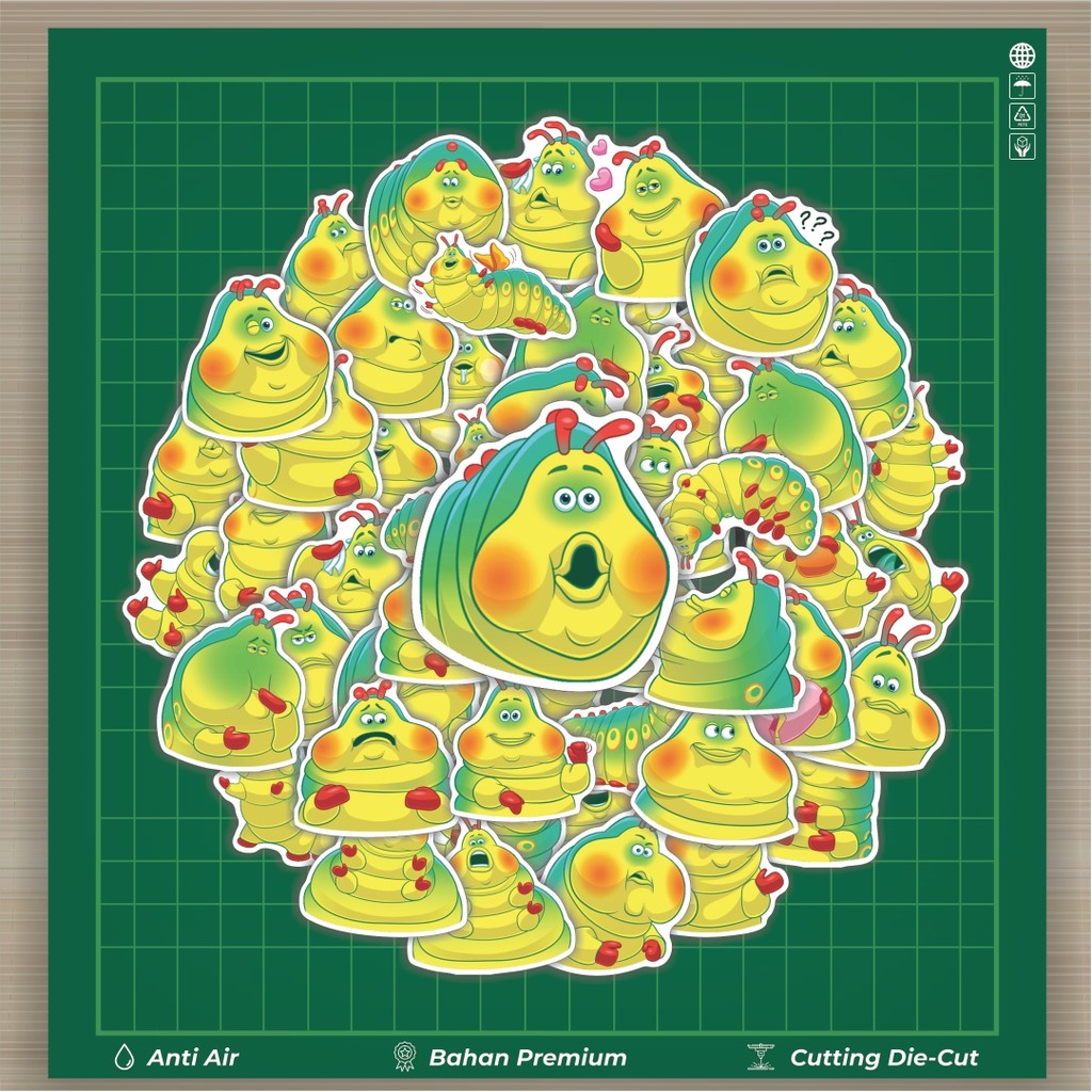

HOT 50 PCS STIKER Stiker Kartun Larva Henry Stiker Fashion Cars Decal Dingin Kartu Album Custom Vinyl Anti Air- Sticker Aesthetic Buku Journal Koper Casing HP Tablet Laptop Helm Motor Botol Minum