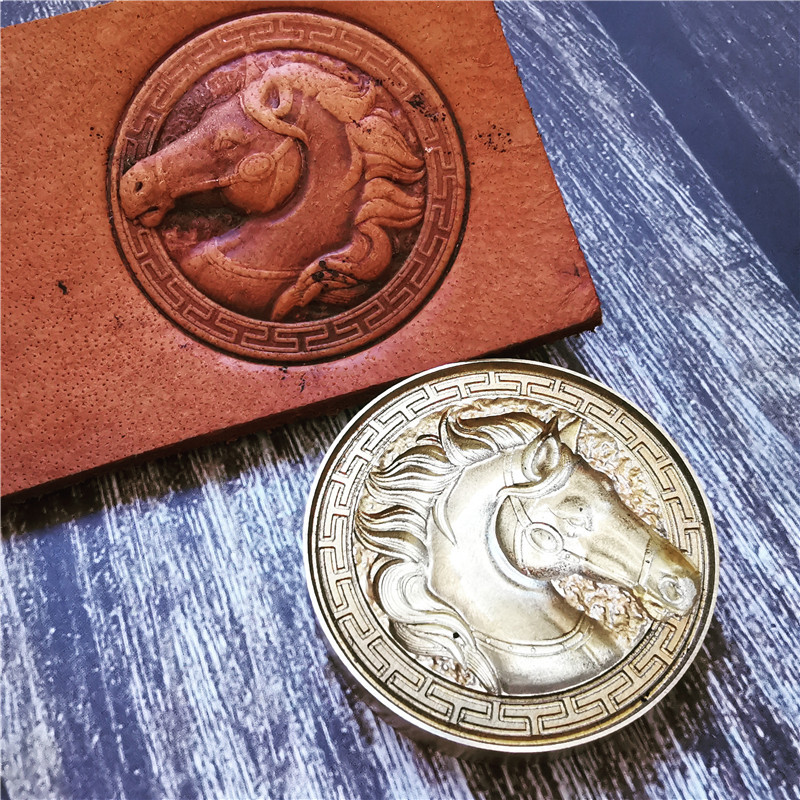 

4cm horse design leather stamp 3D brass embossing mold heat stamps leather craft custom logo hot stamping Iron pressing