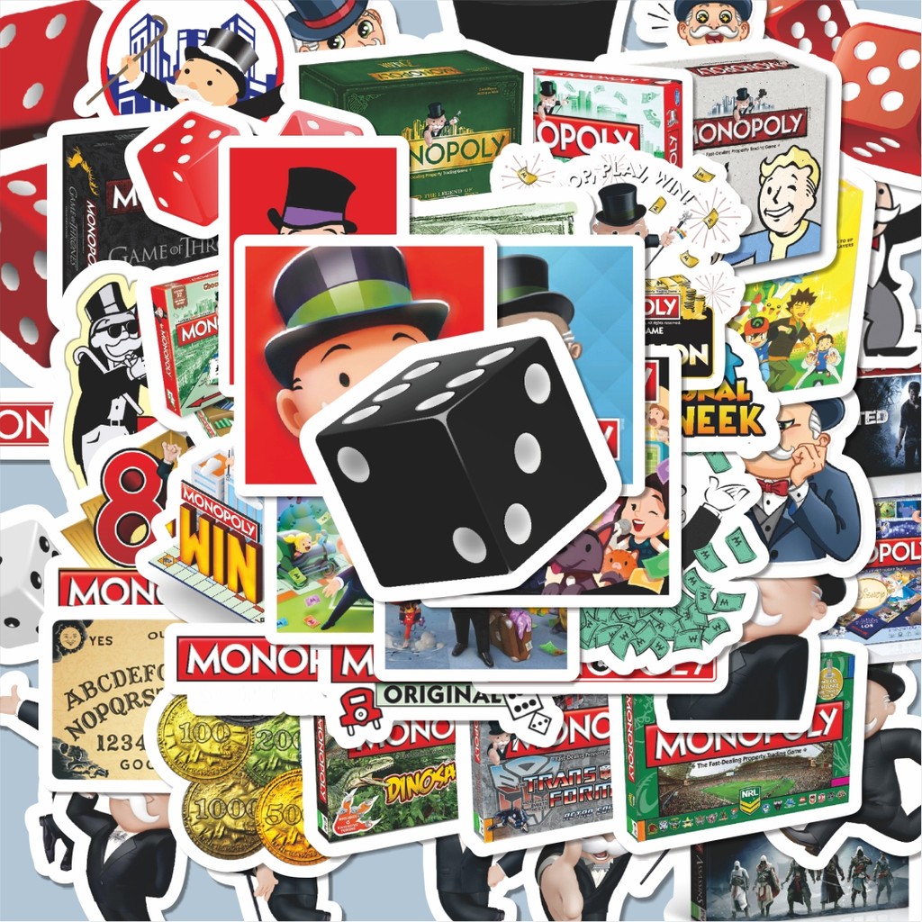 

100PCS Lucu Stiker Game Monopoly 1 Stiker Aesthetic Stiker Anti Air Stikers Berperekat Waterproof sticker decal buat Motor Helm Buku Journal Koper Casing HP Laptop Botol Minum Hadiah anak