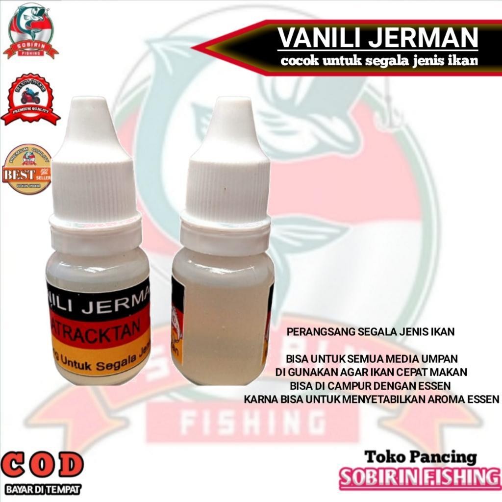 Vanili jerman cair - perangsang umpan pancing - umpan ikan mas - bawal - nila