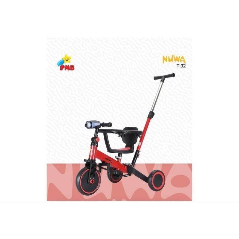 Nuwa tricycle 7in1 dorongan bayi mainan sepeda roda tiga mainan bayi PMB
