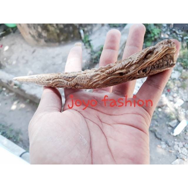 PIPA ONCE SEROTONG AKAR BAHAR PUTIH UKIR NAGA GALAK