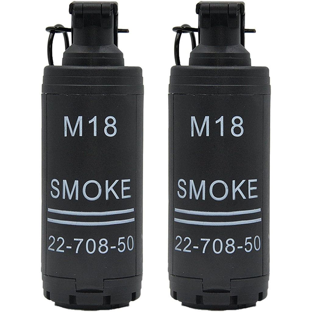 2Pcs M18 CS Grenade Model Toys, Tactical Smoke Grenade Model, Outdoor grenade Model.