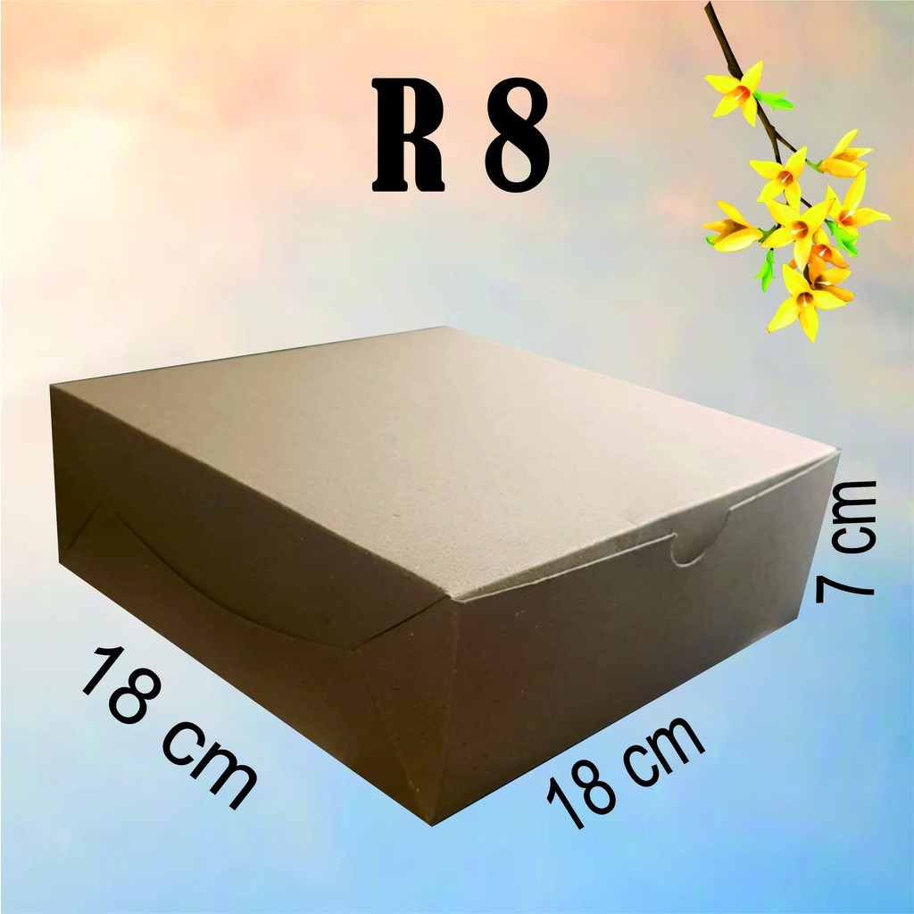 

R8 E-Flute isi 50 lmbr dos 18x18 Dus/Kotak Hampers/Box/Suvenir Nasi Kue Roti VICTORY JPN