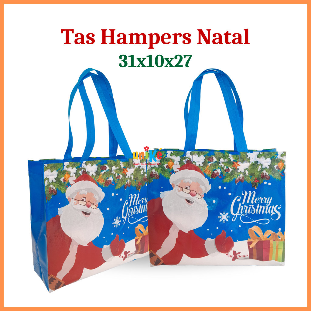 

Goodie Bag Gift Natal Landscape 31x10x27 cm Tas Bingkisan Christmas Laminasi Spoundbond Bag