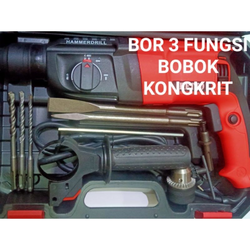 BOR 3 FUNGSI BOBOK BETON, , BOR BESI, & TEMBOK