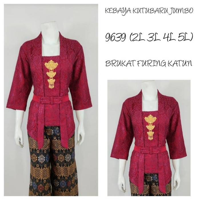 

✨LARIS✨ -Set Kebaya Bali Kutubaru Broka Navy Maroon Dusty Pink Coksu LD 120